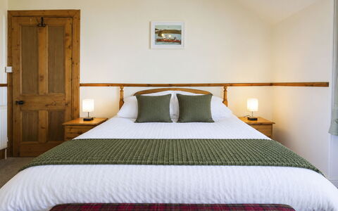 Lossiemouth Manor: Furniture, Bed, Interior Design, Bedroom, Flooring, Wood, Floor, Bedding, Bed Sheet, Ceiling