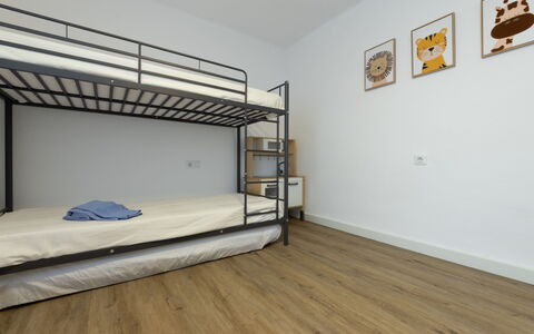 Rosa Dels Vents: Bunk Bed, Flooring, Floor, Wood, Interior Design, Bedroom, Furniture, Bed, Bed Frame, Room