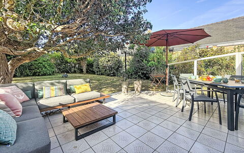 Armorique: Furniture, Outdoor Furniture, Chair, Table, Outdoor Table, Garden, Flooring, Kitchen & Dining Room Table, Flagstone, Floor