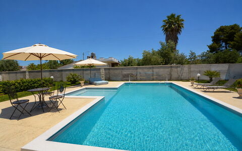 Villa Gloria: Swimming Pool, Blue, Water, Outdoor Furniture, Resort, Sunlounger, Composite Material, Tile, Water Feature, Shade