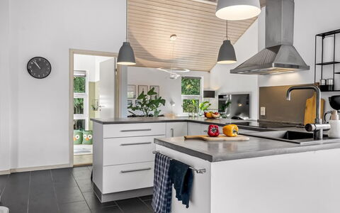 Ozrenka - from the Sea: Kitchen, Countertop, Furniture, Interior Design, Flooring, Kitchen Appliance, Cabinetry, Light Fixture, Ceiling, Home Appliance