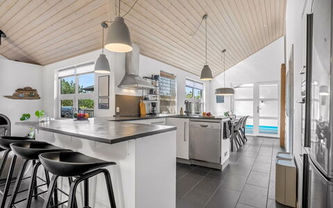 Ozrenka - from the Sea: Ceiling, Flooring, Interior Design, Kitchen, Countertop, Furniture, Floor, Kitchen & Dining Room Table, Home, Chair
