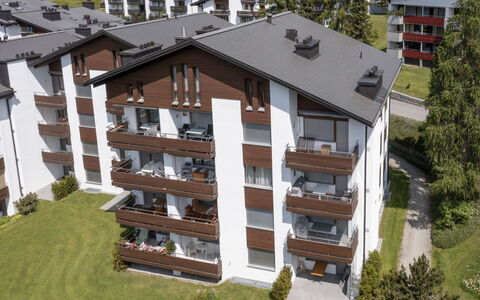 Casa Curnera 8: Residential Area, Apartment, Condominium, Snow, Winter, Mountain Village, Glacial Landform, Balcony, Alps