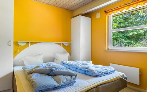 Oke - 1.2Km from the Sea: Interior Design, Yellow, Bedroom, Bed, Ceiling, Floor, Bed Sheet, Bedding, Furniture, Home