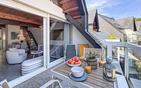 Les Terrasses du Port: Home, Apartment, Balcony, Chair, Resort, Houseplant, Hardwood, Villa, Eco Hotel, Flowerpot