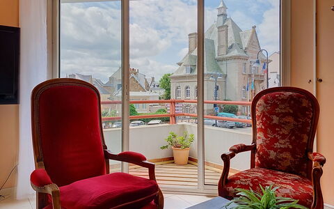 Hotel de Ville: Furniture, Kitchen & Dining Room Table, Chair, Floor, Sea, Balcony, Ocean, Resort, Eco Hotel, Dining Room