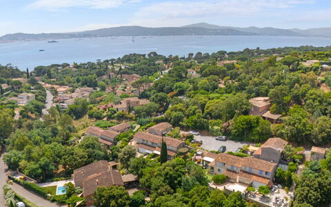 Hameau de Croisette Plage: Furniture, Kitchen & Dining Room Table, Chair, Floor, Sea, Balcony, Ocean, Resort, Eco Hotel, Dining Room