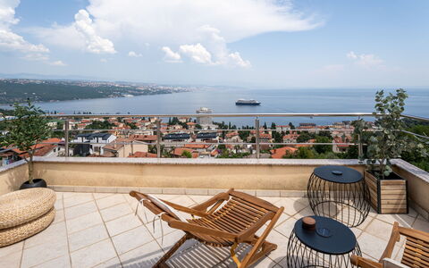 Judy: Furniture, Kitchen & Dining Room Table, Chair, Floor, Sea, Balcony, Ocean, Resort, Eco Hotel, Dining Room