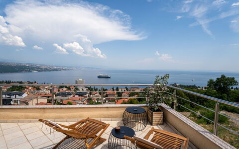Judy: Furniture, Kitchen & Dining Room Table, Chair, Floor, Sea, Balcony, Ocean, Resort, Eco Hotel, Dining Room