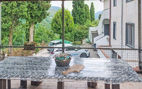 Cà Olivella: Furniture, Kitchen & Dining Room Table, Chair, Floor, Sea, Balcony, Ocean, Resort, Eco Hotel, Dining Room