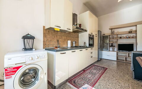 Villetta Luisa: Furniture, Kitchen & Dining Room Table, Chair, Floor, Sea, Balcony, Ocean, Resort, Eco Hotel, Dining Room