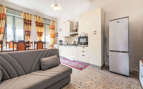 Villetta Luisa: Furniture, Kitchen & Dining Room Table, Chair, Floor, Sea, Balcony, Ocean, Resort, Eco Hotel, Dining Room