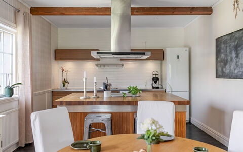 Onsjö: Furniture, Kitchen & Dining Room Table, Chair, Floor, Sea, Balcony, Ocean, Resort, Eco Hotel, Dining Room