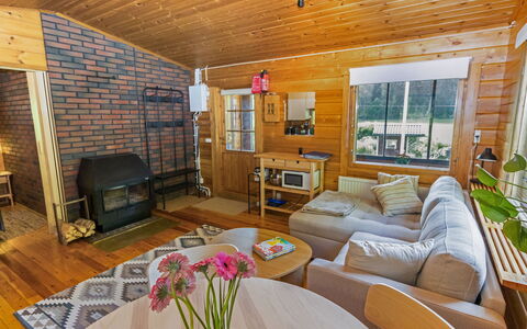 Whispering Woods: Furniture, Wood, Interior Design, Ceiling, Couch, Floor, Room, Flooring, Living Room, Home