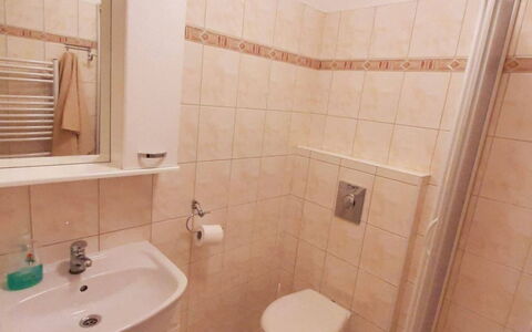 Sylva: Flooring, Floor, Bathroom, Plumbing Fixture, Interior Design, Bathroom Sink, Plumbing, Sink, Tile, Room