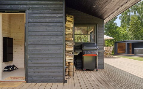 Elaina - 550M from the Sea: Wood, Siding, Home, Hardwood, Cottage, Plank, Deck, Garden Buildings, Porch, Wood Stain