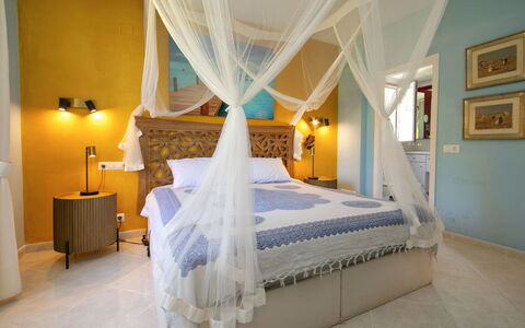 Castillo: Furniture, Interior Design, Bedroom, Bed, Floor, Ceiling, Flooring, Lighting, Textile, Room