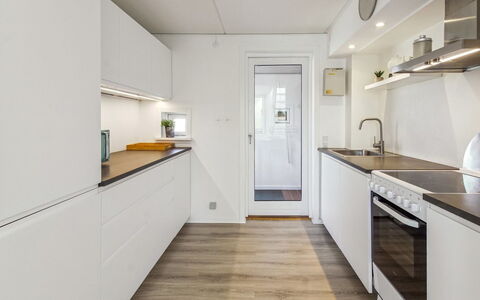 Majvi - 2.3Km from the Sea: Kitchen, Countertop, Interior Design, Flooring, Wood, Kitchen Appliance, Floor, Ceiling, Major Appliance, Cabinetry