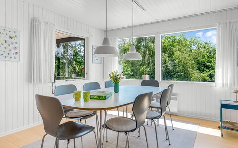Tabetha - 800M from the Sea: Interior Design, Furniture, Flooring, Floor, Wood, Ceiling, Kitchen & Dining Room Table, Dining Room, Chair, Table