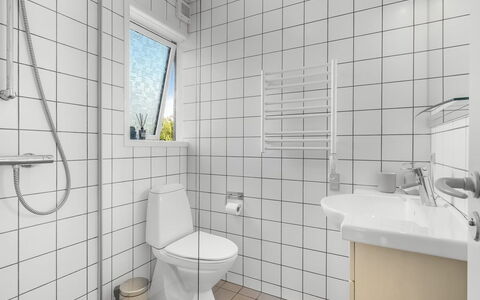 Tabetha - 800M from the Sea: Plumbing Fixture, Flooring, Toilet Seat, Bathroom, Floor, Toilet, Interior Design, Plumbing, Tile, Sink
