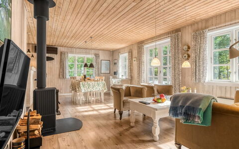 Alivia - 500M from the Sea: Interior Design, Wood, Furniture, Flooring, Wood Flooring, Ceiling, Living Room, Home, Floor, Couch