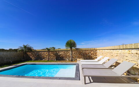 Villa Ginevra Luxury Otranto: Blue, Swimming Pool, Resort, Composite Material, Outdoor Furniture, Villa, Hotel, Eco Hotel, Tile, Resort Town