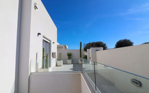 Villa Ginevra Luxury Otranto: Architecture, Residential Area, Urban Design, Apartment, Composite Material, Home, Balcony, Concrete, Shade, Design