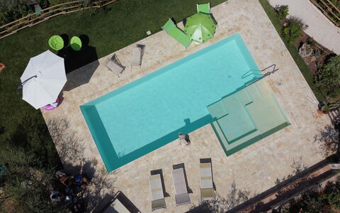 Il Paradiso tra Gli Ulivi: Swimming Pool, Resort, Composite Material, Leisure, Outdoor Furniture, Eco Hotel, Thermae, Hotel, Hacienda, Shade