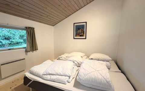 Veljan - 300M from the Sea: Bedroom, Bed, Bed Sheet, Bedding, Ceiling, Home, Bed Frame, Room, Linens, Pillow