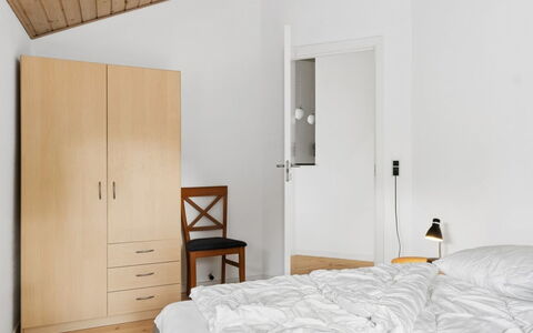 Veljan - 300M from the Sea: Furniture, Interior Design, Wall, Flooring, Wood, Floor, Bedroom, Bed, Ceiling, Wood Flooring