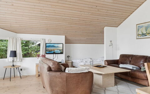Veljan - 300M from the Sea: Furniture, Interior Design, Flooring, Wood, Ceiling, Floor, Couch, Wood Flooring, Room, Living Room