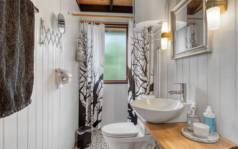 Thorunn - 250M from the Sea: Interior Design, Plumbing Fixture, Bathroom, Tap, Flooring, Lighting, Plumbing, Ceiling, Floor, Sink