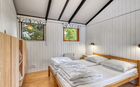 Thorunn - 250M from the Sea: Wood, Ceiling, Interior Design, Floor, Flooring, Bedroom, Bed, Hardwood, Room, Wood Stain