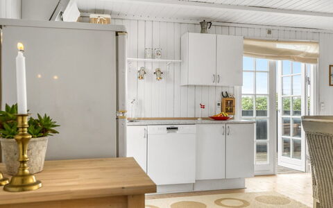 Melita - 300M from the Sea: Flooring, Kitchen, Wood, Interior Design, Floor, Countertop, Cabinetry, Major Appliance, Kitchen Appliance, Furniture