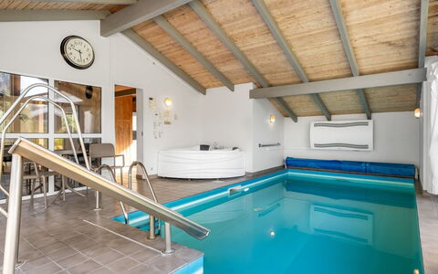 Gertrud - 800M from the Sea: Interior Design, Ceiling, Swimming Pool, Furniture, Resort, Attic, Hotel, Hardwood, Beam, Leisure Centre