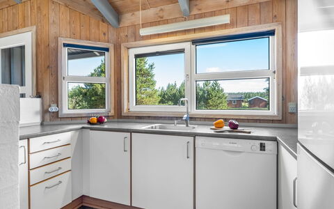 Gertrud - 800M from the Sea: Wood, Kitchen, Major Appliance, Kitchen Appliance, Interior Design, Flooring, Countertop, Home, Plumbing Fixture, Home Appliance
