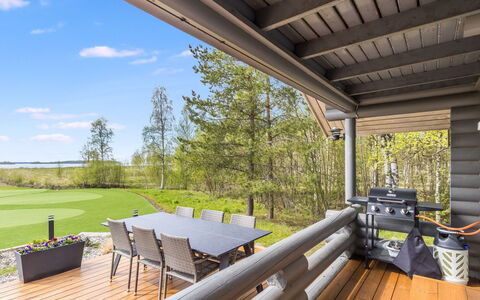 Villa Praava B: Deck, Porch, Outdoor Furniture, Shade, Hardwood, Yard, Patio, Outdoor Structure, Chair, Eco Hotel