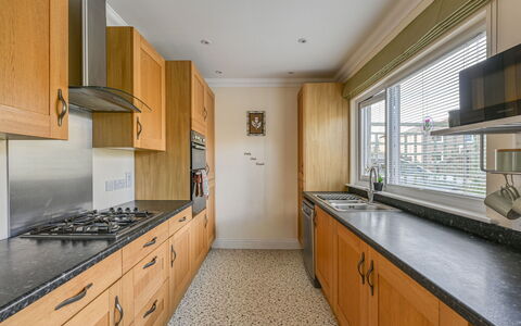 Thistle Cottage: Kitchen, Countertop, Cabinetry, Flooring, Interior Design, Kitchen Appliance, Wood, Floor, Major Appliance, Ceiling