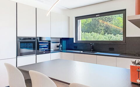Aura: Interior Design, Furniture, Kitchen, Flooring, Wood, Countertop, Ceiling, Home, Lighting, Kitchen Appliance