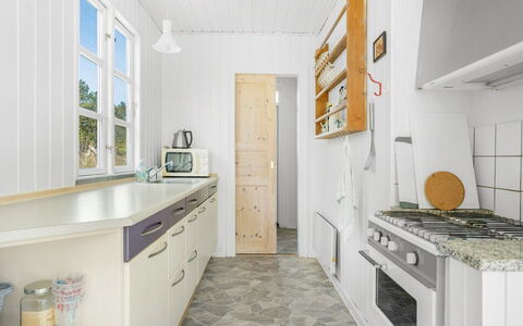 Inan - 800M from the Sea: Flooring, Wood, Kitchen, Interior Design, Floor, Countertop, Ceiling, Cabinetry, Major Appliance, Kitchen Appliance