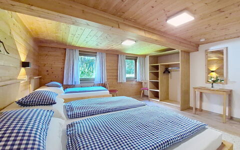 Ferienhaus Dinkl: Home, Cottage, Bedroom, Ceiling, Bed, Eco Hotel, Hardwood, Hotel, Wood Stain, Bedding
