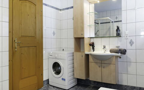 Grub: Plumbing Fixture, Flooring, Sink, Floor, Bathroom Sink, Wood, Interior Design, Washing Machine, Bathroom, Tap