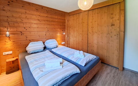 Grub: Interior Design, Flooring, Wood, Floor, Ceiling, Furniture, Bedroom, Room, Bed, Wood Stain