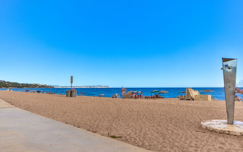 Cannes: Blue, Sky, Beach, Horizon, Summer, Coast, Sea, Sand, Coastal And Oceanic Landforms, Shore