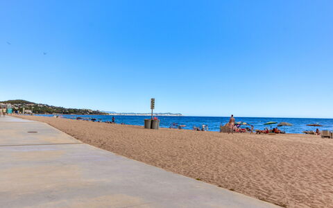 Cannes: Blue, Beach, Natural Environment, Horizon, Summer, Coast, Sand, Sea, Coastal And Oceanic Landforms, Shore