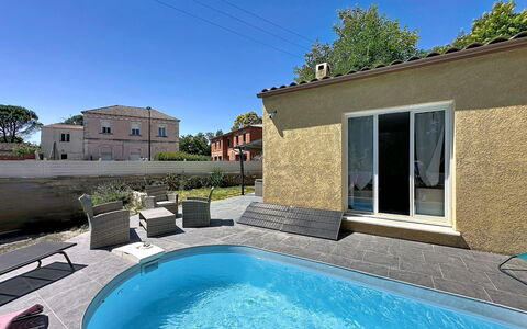 Villa des Amoureux: Blue, Swimming Pool, Residential Area, Composite Material, Resort, Estate, Outdoor Furniture, Shade, Villa, Eco Hotel