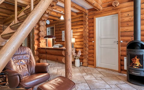 Unelma - from the Sea: Wood, Furniture, Interior Design, Flooring, Log Cabin, Hardwood, Chair, Wood Stain, Ceiling, Living Room