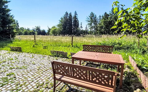 Golden View: Shrub, Garden, Groundcover, Landscaping, Park, Lawn, Outdoor Furniture, Shade, Walkway, Yard