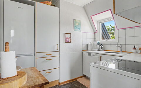 Rosalie - 150M from the Sea: Flooring, Interior Design, Kitchen, Wood, Floor, Major Appliance, Countertop, Cabinetry, Kitchen Appliance, Ceiling