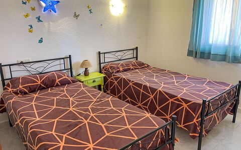 Vista Mar: Bed, Bedroom, Bedding, Bed Sheet, Furniture, Floor, Flooring, Interior Design, Linens, Bed Frame